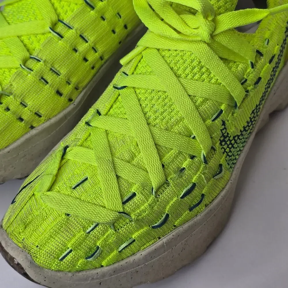 Nike Space‎ Hippie 04 Lemon Twist Sneakers Neon Yellow Kicks Women's Size 7 Cool